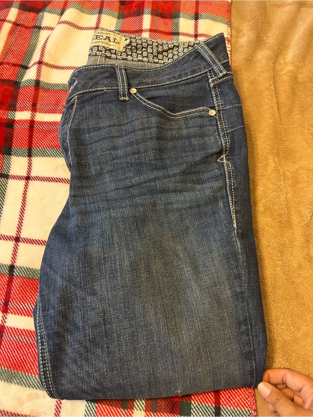 Ariat Women's Indigo Perfect Rise Bootcut Jeans with Contrast Stitching